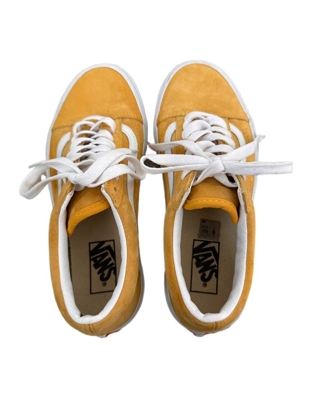 Vans Yellow Suede Old Skool Sneakers with White Stripe - Picture 3 of 6